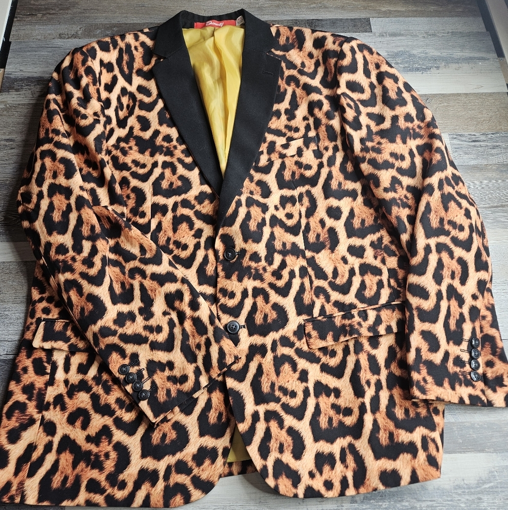 Shinesty The Fastest Finishers Leopard Print Suit Jacket 50 Pants 38x35 - Picture 6 of 9